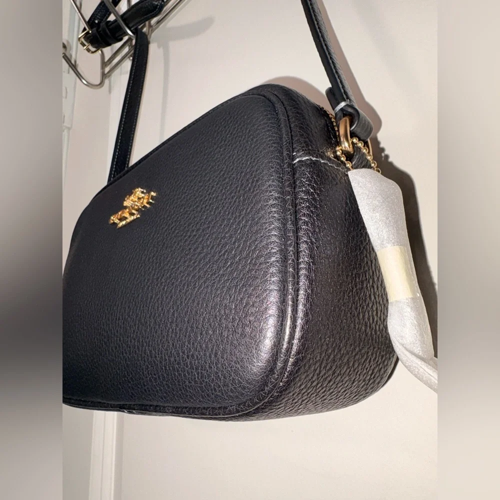 NWT Coach Mini Jamie Camera Bag in Black Pebble Leather - Picture 15 of 16